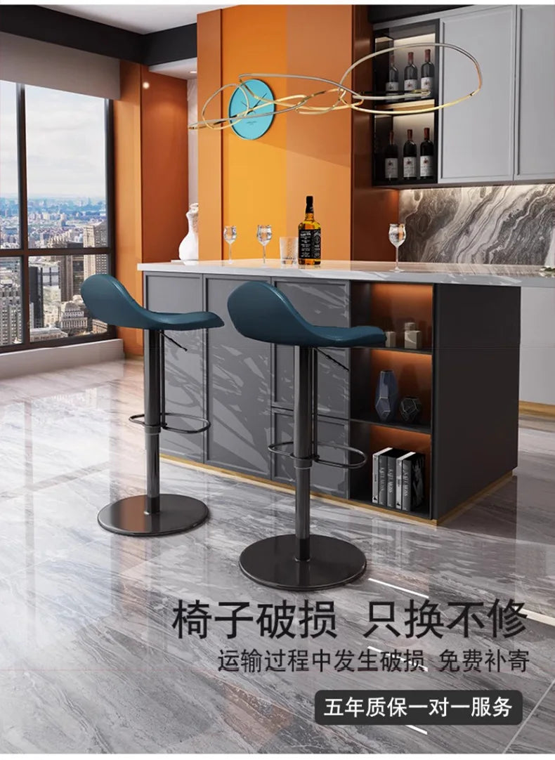 Office Home Bar Stools High Modern Design Banquet Minimalist Chairs Modern Metal Counter Taburetes De Bar Salon Furniture TD50DC