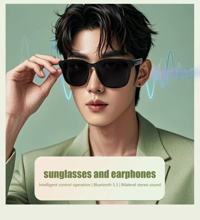 2024 Smart Sunglasses Bluetooth Glasses Listening to Music, Calling, Navigation, Anti UV Polarization Lens Suitable for Driving