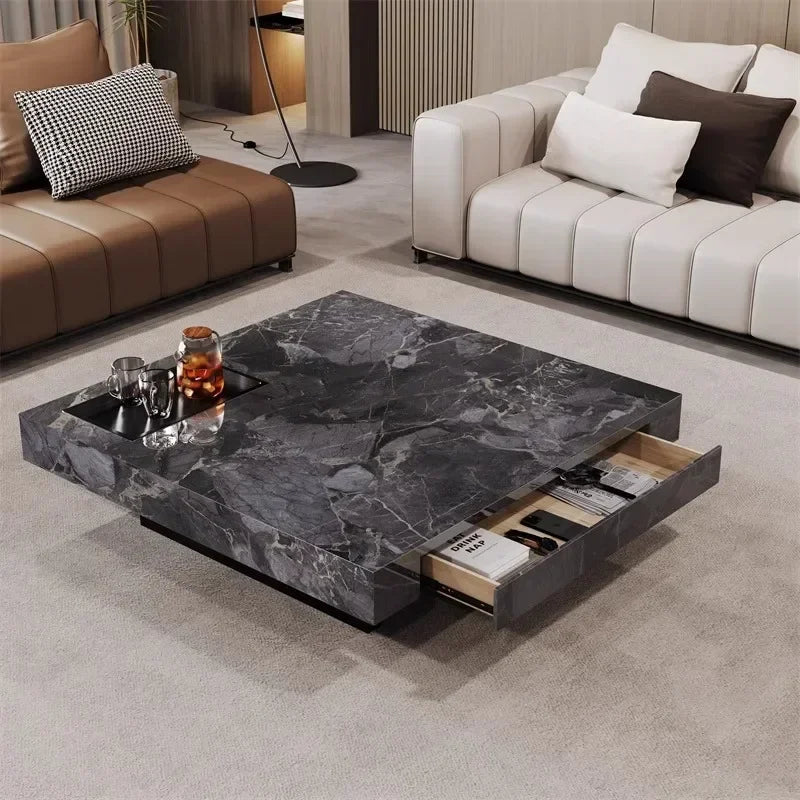 Minimalist Luxury Rock Slab Coffee Table