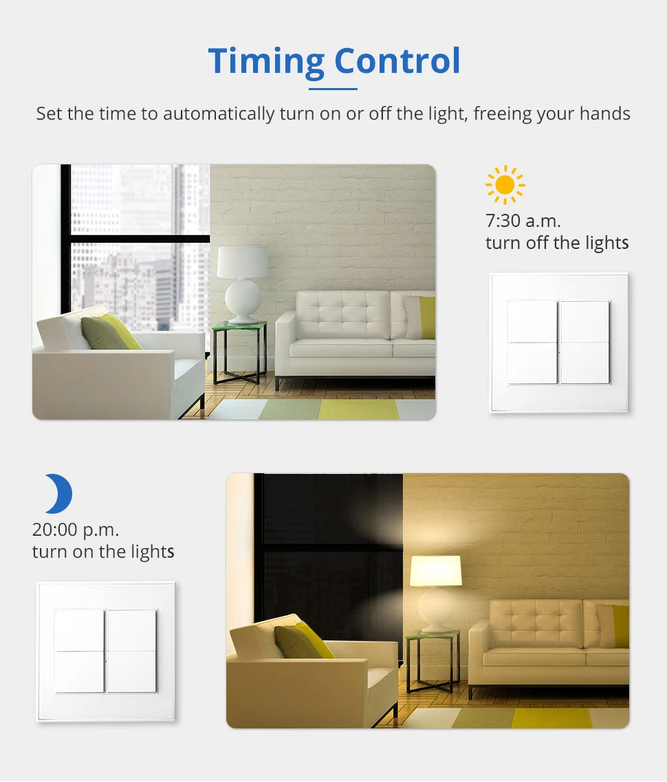 Zemismart Tuya Zigbee Smart 1 2 3 4 6 Gangs Light Switch Brazilian Wall Interrupter Alexa Google Home Smart Life App Control