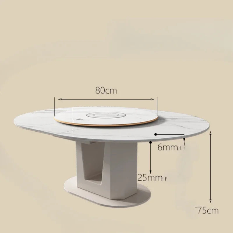 White Multifunction Dining Tables Extendable Modern Round Nordic Bar Table Simple Design Muebles De Cocina Furniture HD50CZ