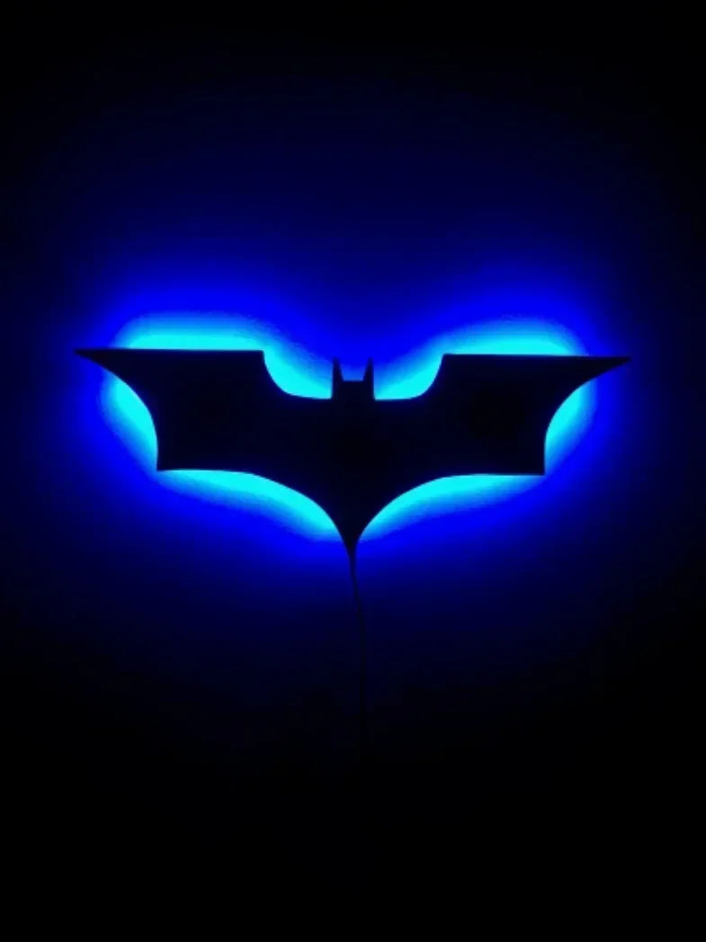 Batmanes Night Light Cool Remote Control Multi Color 3D Creative Bat Atmosphere Home Decoration Bedroom Wall Hanging Lamp