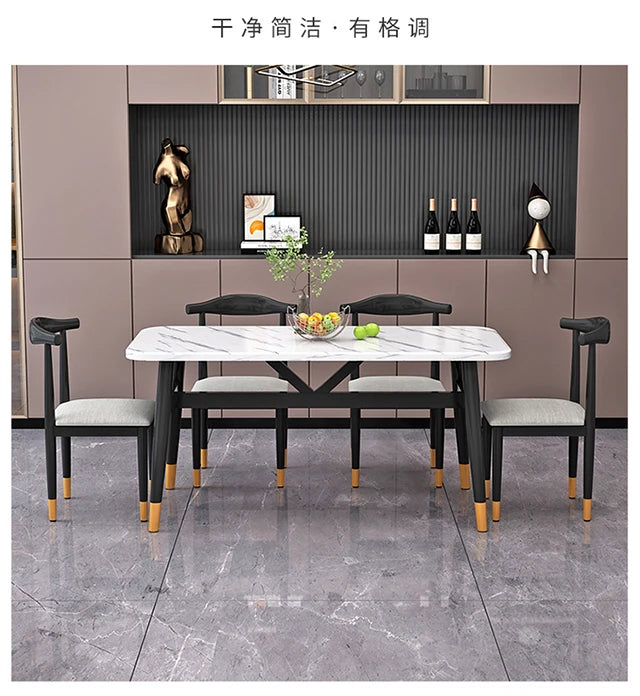 Modern Simple Dining Table Nordic Design Bistro Coffee Center Tables Minimalist Wine Mesas De Jantar Kitchen Furniture HD50CZ