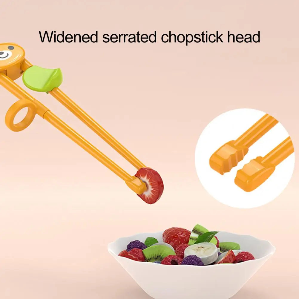 1 Pair Training Chopsticks Chewable Ergonomic Design Widen Head Cartoon Eating Train Kids Learning Chopsticks Kitchen Utensils