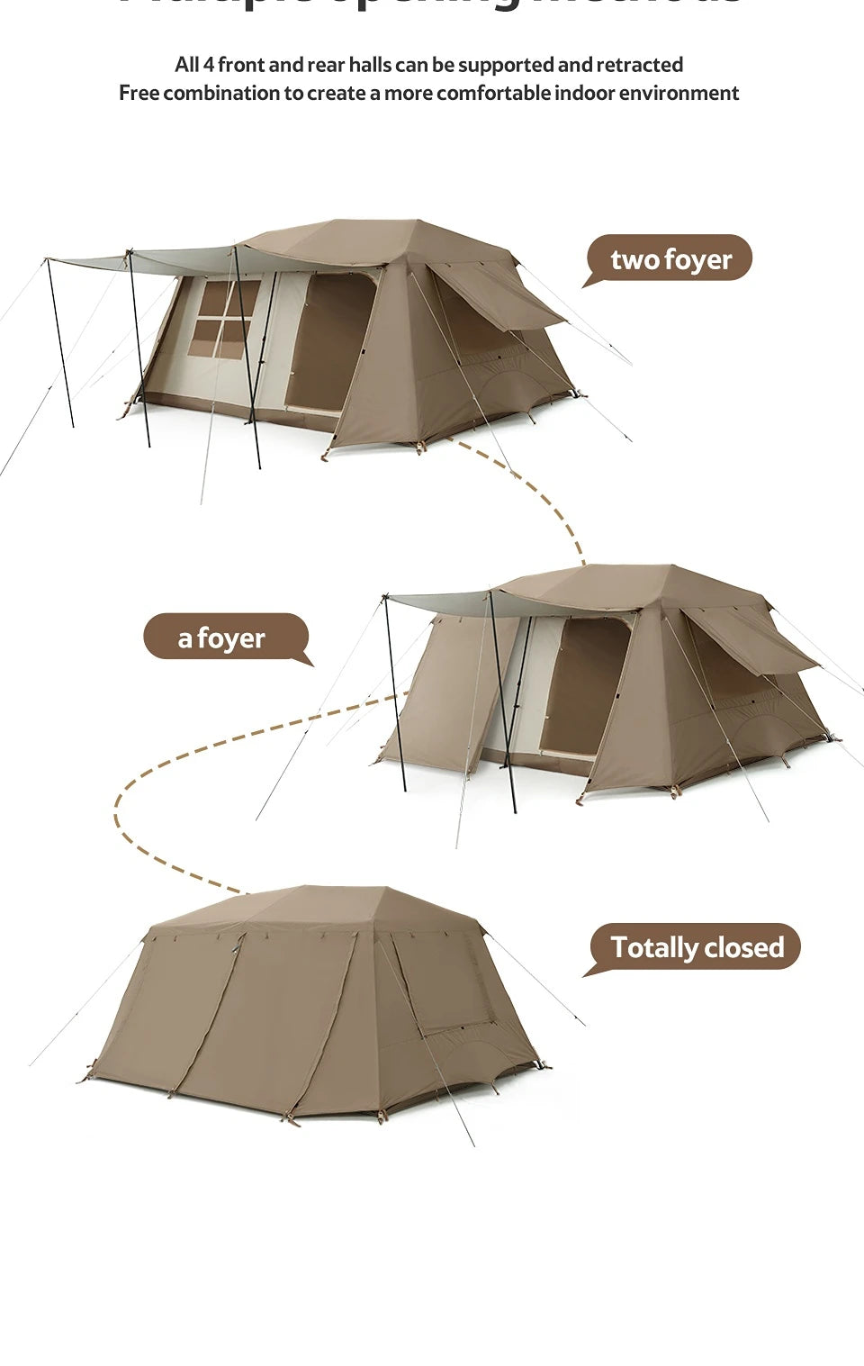 13㎡ Outdoor Camping Two-Bedroom 5-8 People Family Tent Village 13 Automatic Tent Outdoor House Free Shelter