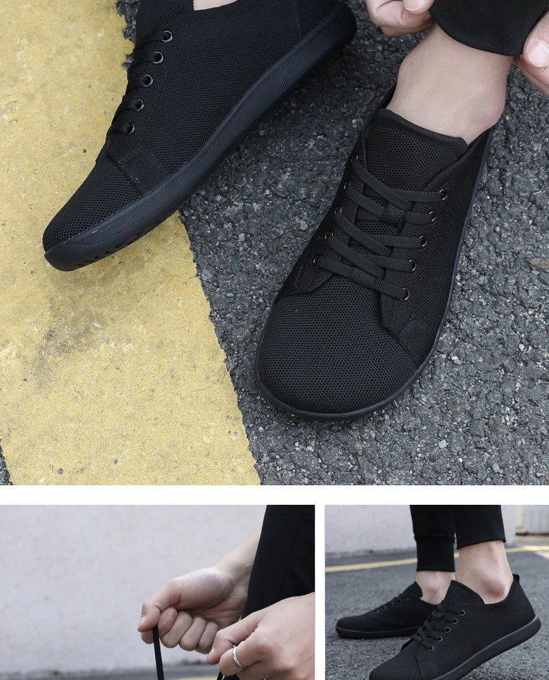 Men's Minimalist Barefoot Sneakers Wide Fit Zero Drop Sole Optimal Relaxation Men's Cross Trainer Barefoot Shoes Sneakers