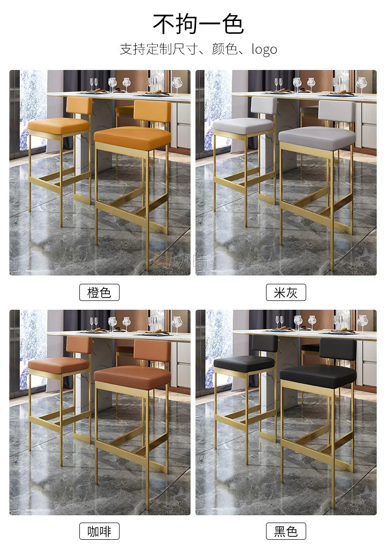 Designer High Bar Stools Kitchen Counter Tall Modern Banquet Chair Office Living Room Bancos De Bar Bar Furniture Counter TD50DC