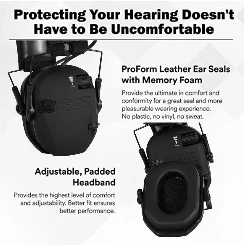 Shooting Hearing Protection Electronic Tactical Headset Noise Cancelling Active Hunting Earmuffs NRR23dB