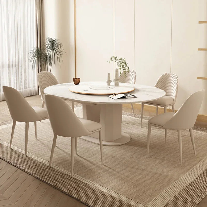 White Multifunction Dining Tables Extendable Modern Round Nordic Bar Table Simple Design Muebles De Cocina Furniture HD50CZ