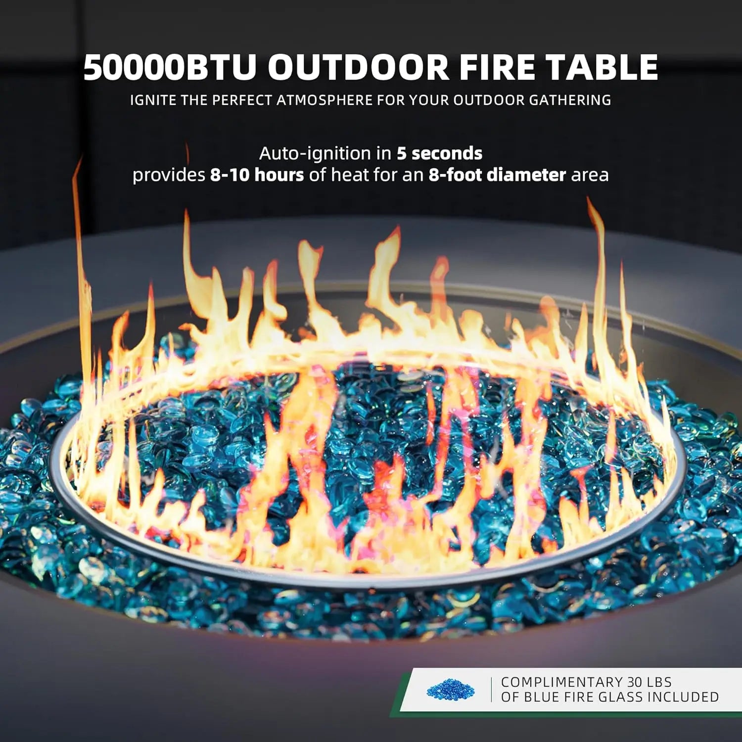 Premium Outdoor Propane Fire Table with Modular Accessories