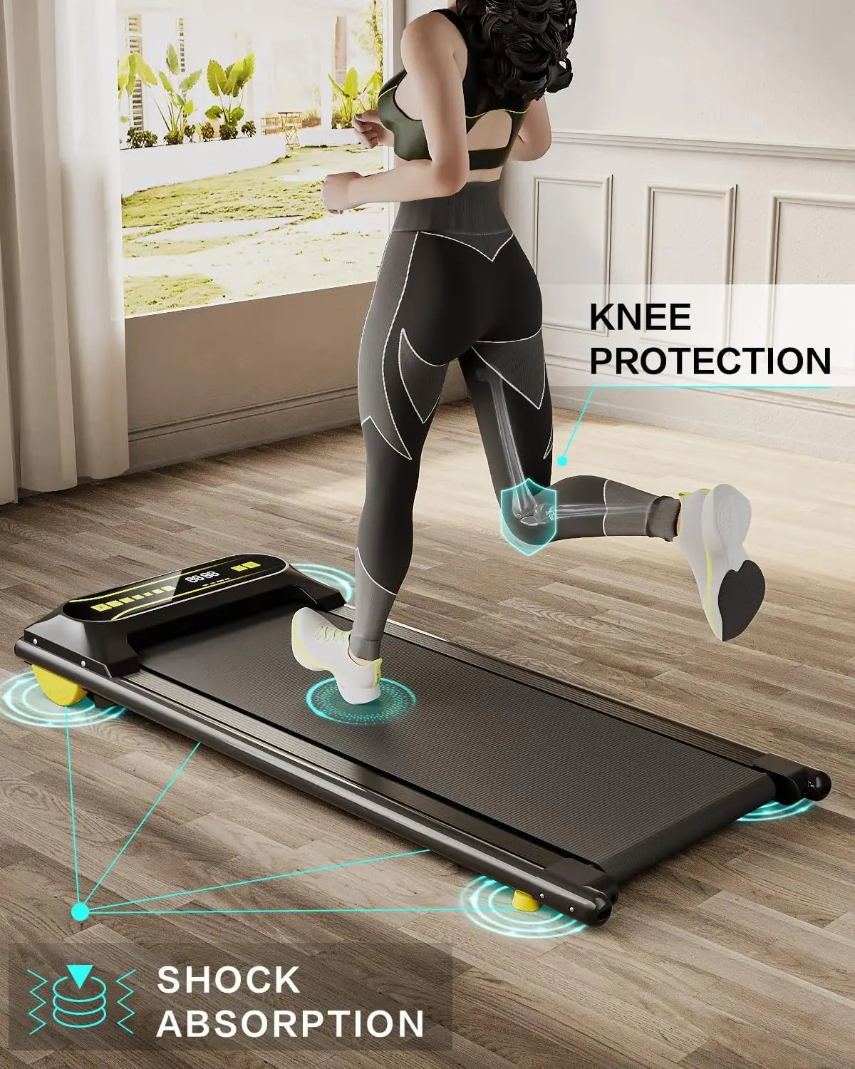 Walking Pad Under Desk Treadmill, Portable Mini Walking Treadmills for Home/Office