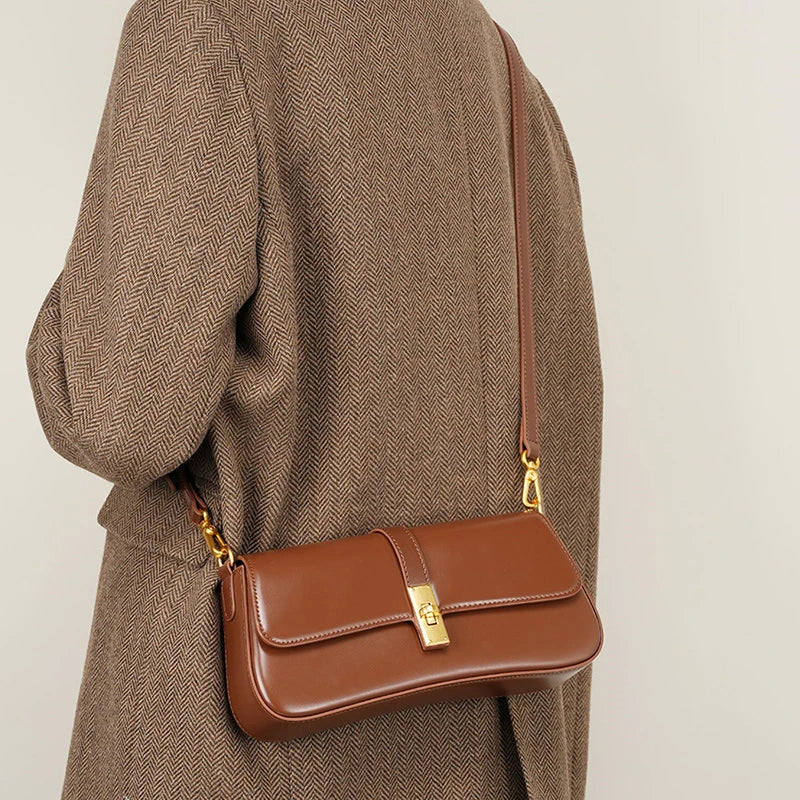 Elegant Genuine Leather Shoulder & Crossbody Bag