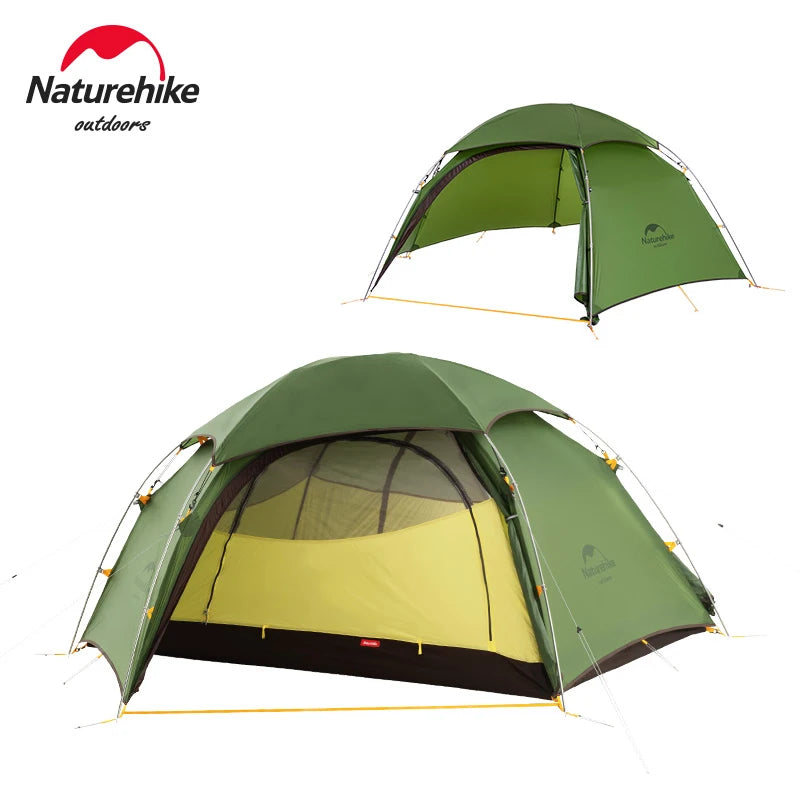 Naturehike Cloud Peak 2 Camping Tent 2-Person 20D Waterproof Ultralight Outdoor Travel Double Layer Tent 4-Season Use