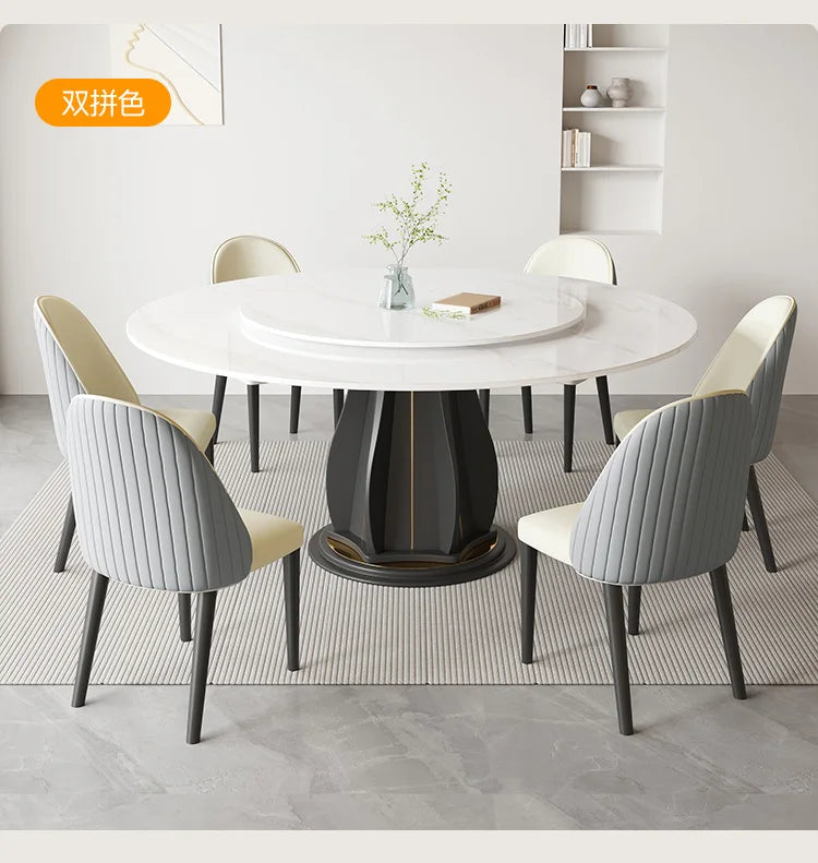 Luxury Modern Dining Tables White Round Balcony Design Center Table Minimalist Nordic Mesas De Jantar Kitchen Furniture HD50CZ