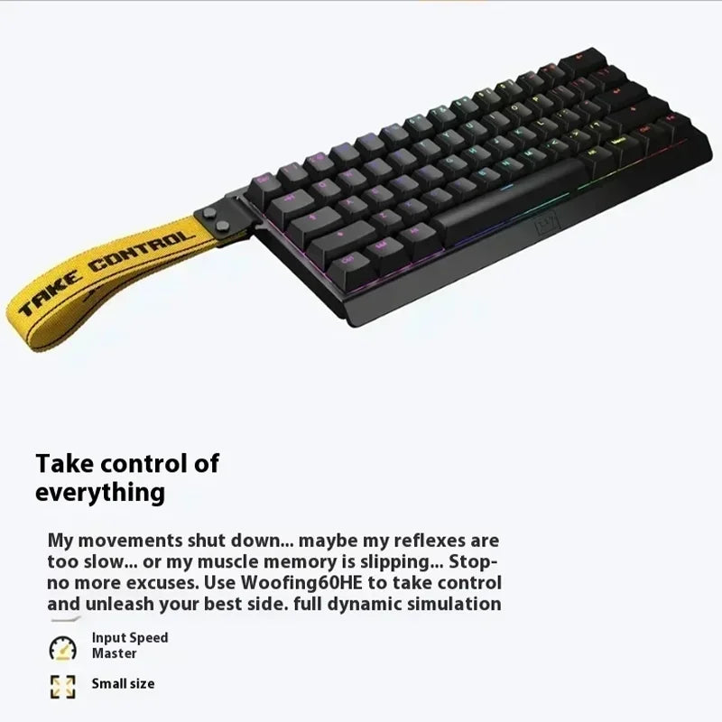 Original Wooting 60HE Magnetic Switch Mechanical Keyboard Low latency NKRO Esports Gaming Keyboard PC Gamer VALORANT Custom Gift