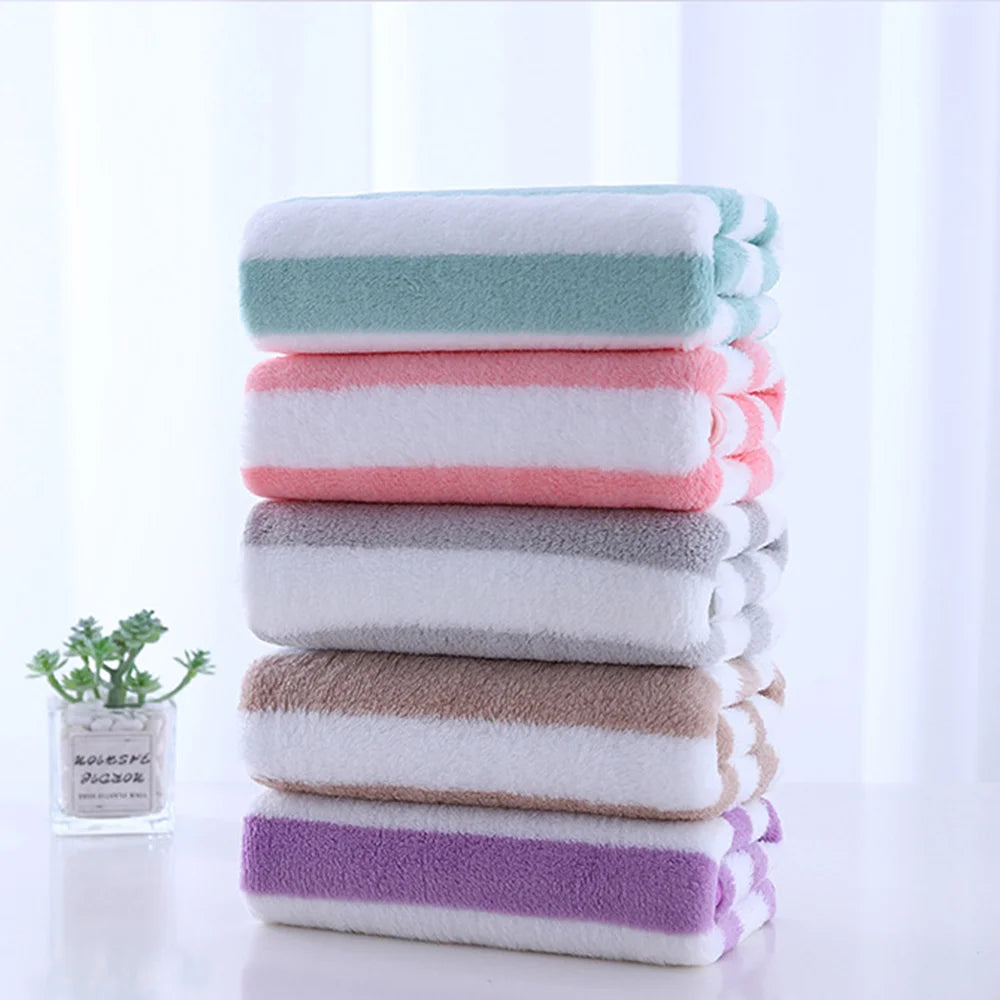 Cotton 35X75 Colorful Stripes Lighter Weight Absorbent Quick Dry Bathroom Towel Swimming Microfiber Towel