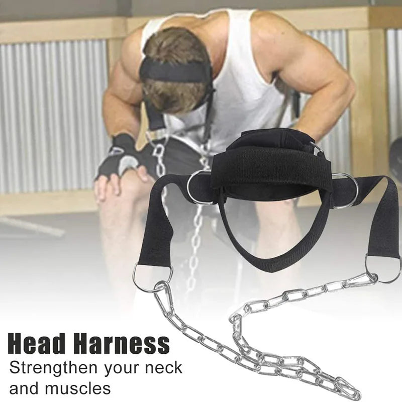 Head Neck Training Head Harness Body Strengh Adjustable Exercise Strap Neck Muscle Power Training Gym Fitness Weight Bearing Cap