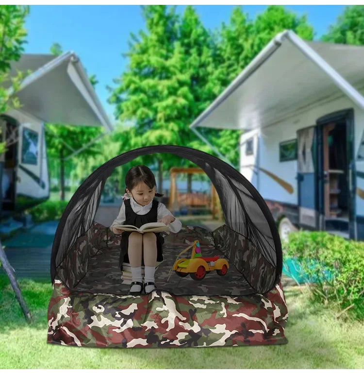 Camping Mosquito Net Tarp Tents Waterproof Travel Folding Portable for Trips Outdoor Garden Single-door Dormitory Anti-mosquito.