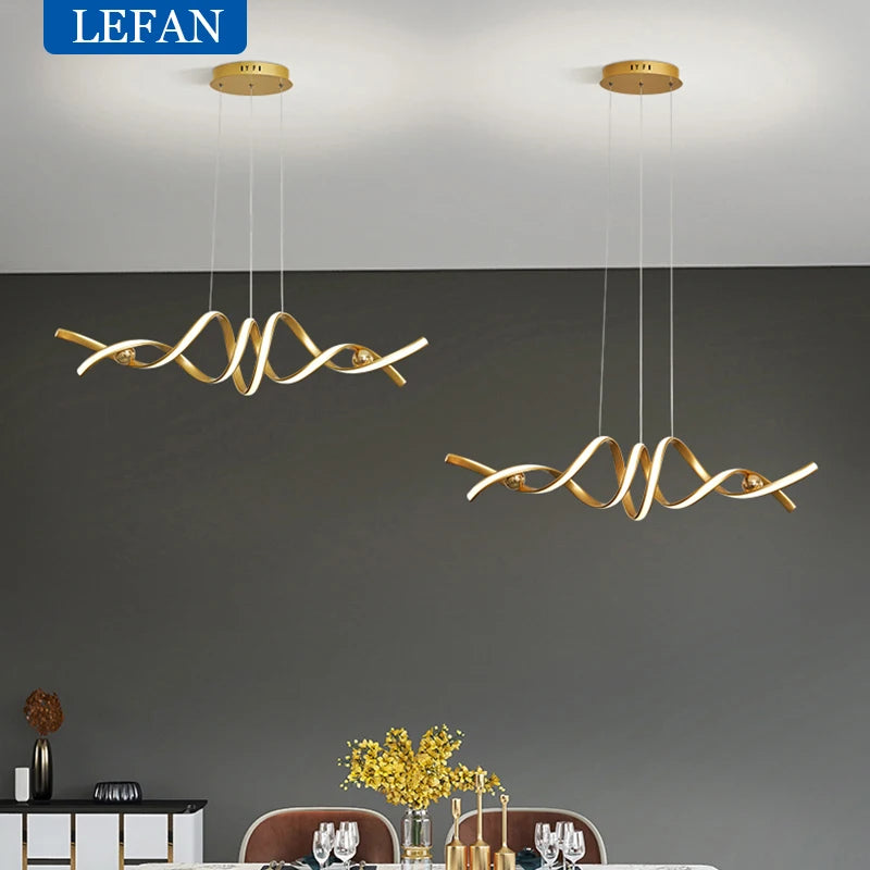 Modern Minimalism Gold/Black LED Chandelier For Living Room Bedroom Study Room luces led decoracion Ceiling chandelier lighting