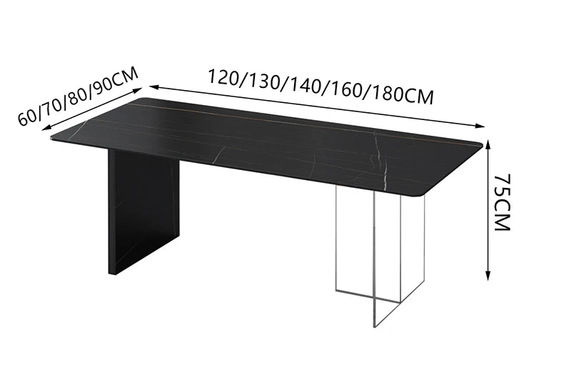 Nordic Minimalist Writing Desk Black Acrylic Manicure Design Dining Tables Modern Kitchen Mesas De Jantar Furnitures HD50CZ