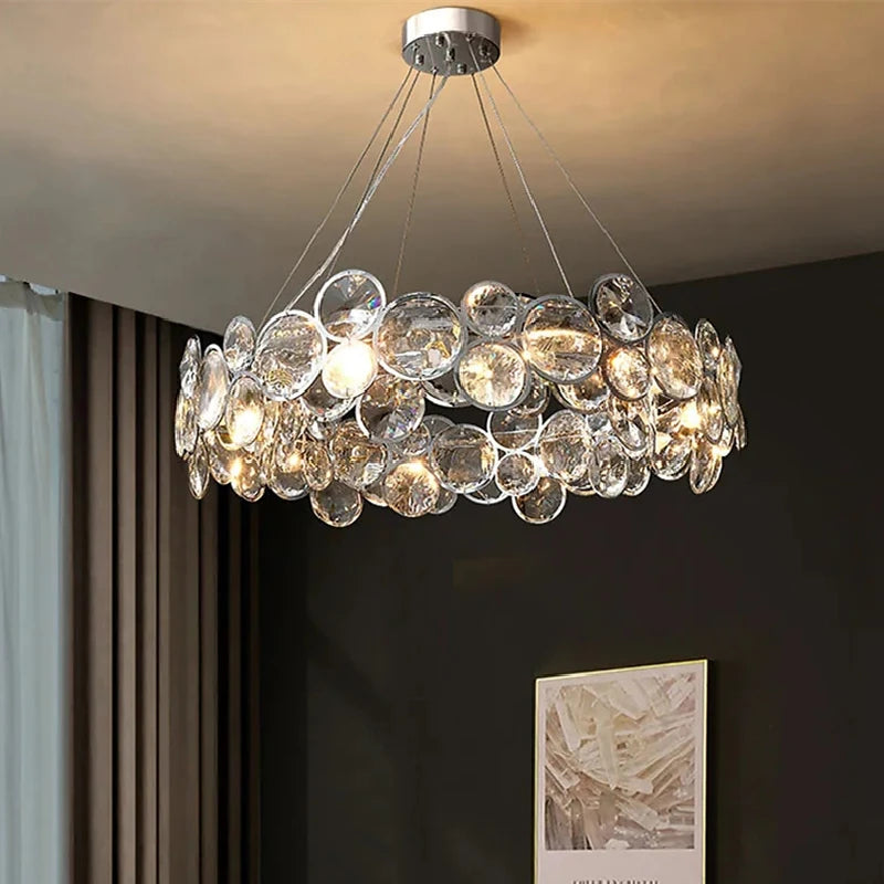 Nordic Modern Unique Design Chandelier Home Decoration Crystal LED Hanging Lamp Lighting Fixtures for Bedroom Living Room