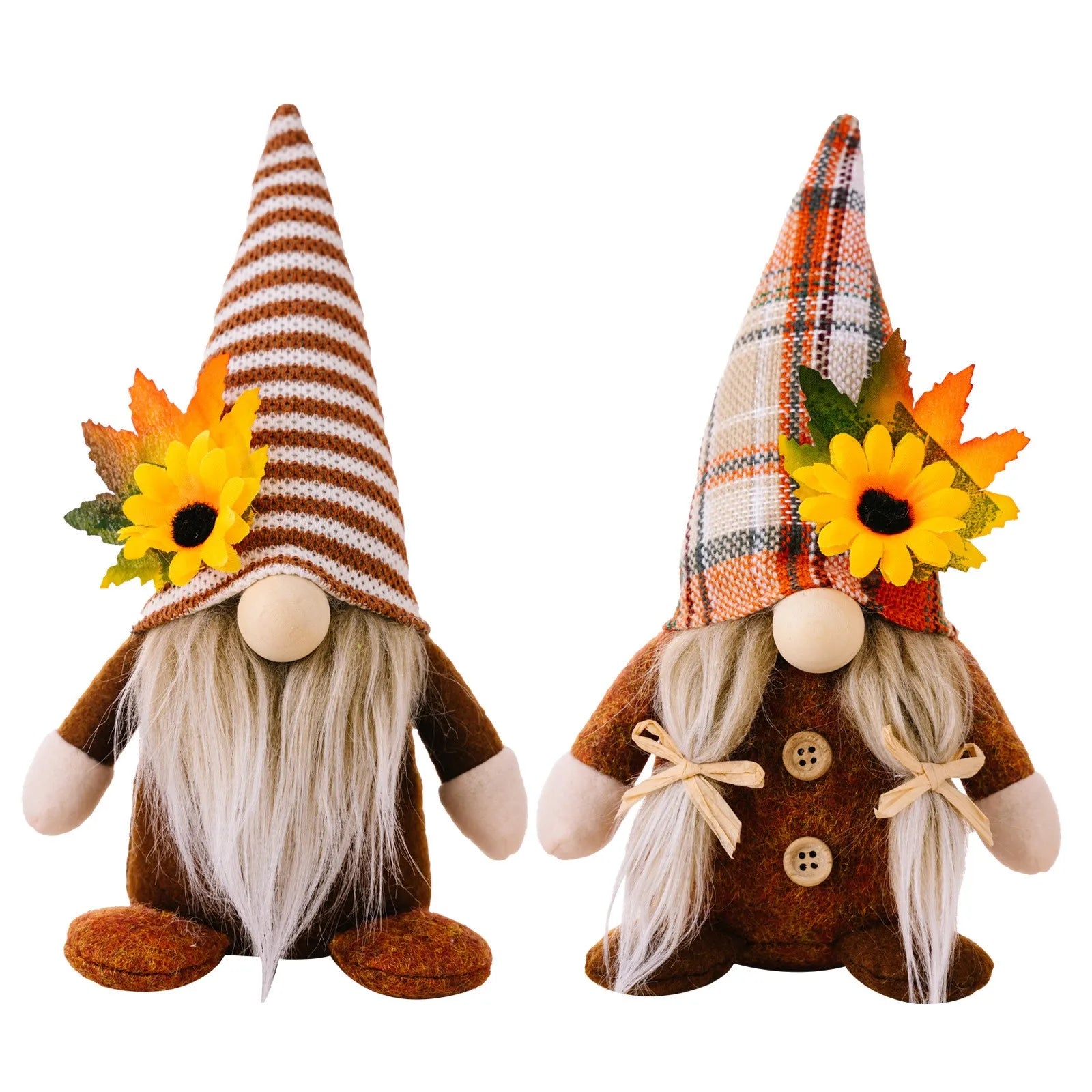 Fall Gnome Sunflower Maple Doll Harvest Autumn Elf Dwarf Plush Faceless Dolls Ornaments for Home Halloween Thanksgiving Decor