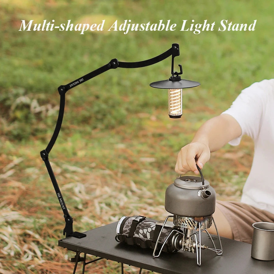 Camping Light Stand Multi-Shaped 360° Adjustable Foldable Lantern Hangers With Storage Bag Tourist Light Shelf Lighting Brackets