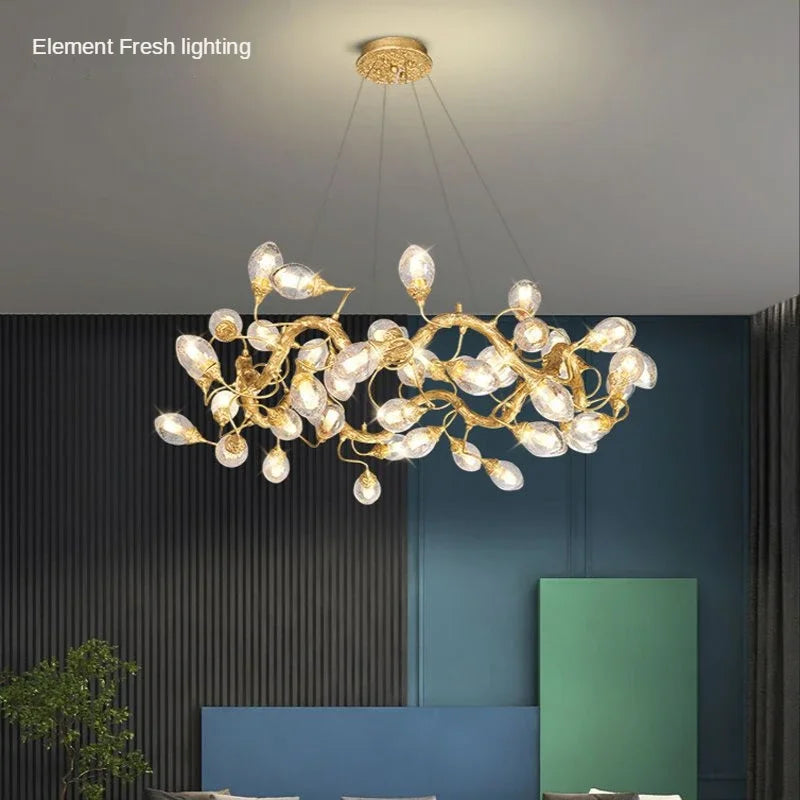 Modern LED All Fruiter Dinosaur Egg Ceiling Chandeliers Living Dining Room Pendent Lamp Home Decor Hanging Light Luster Fixtures