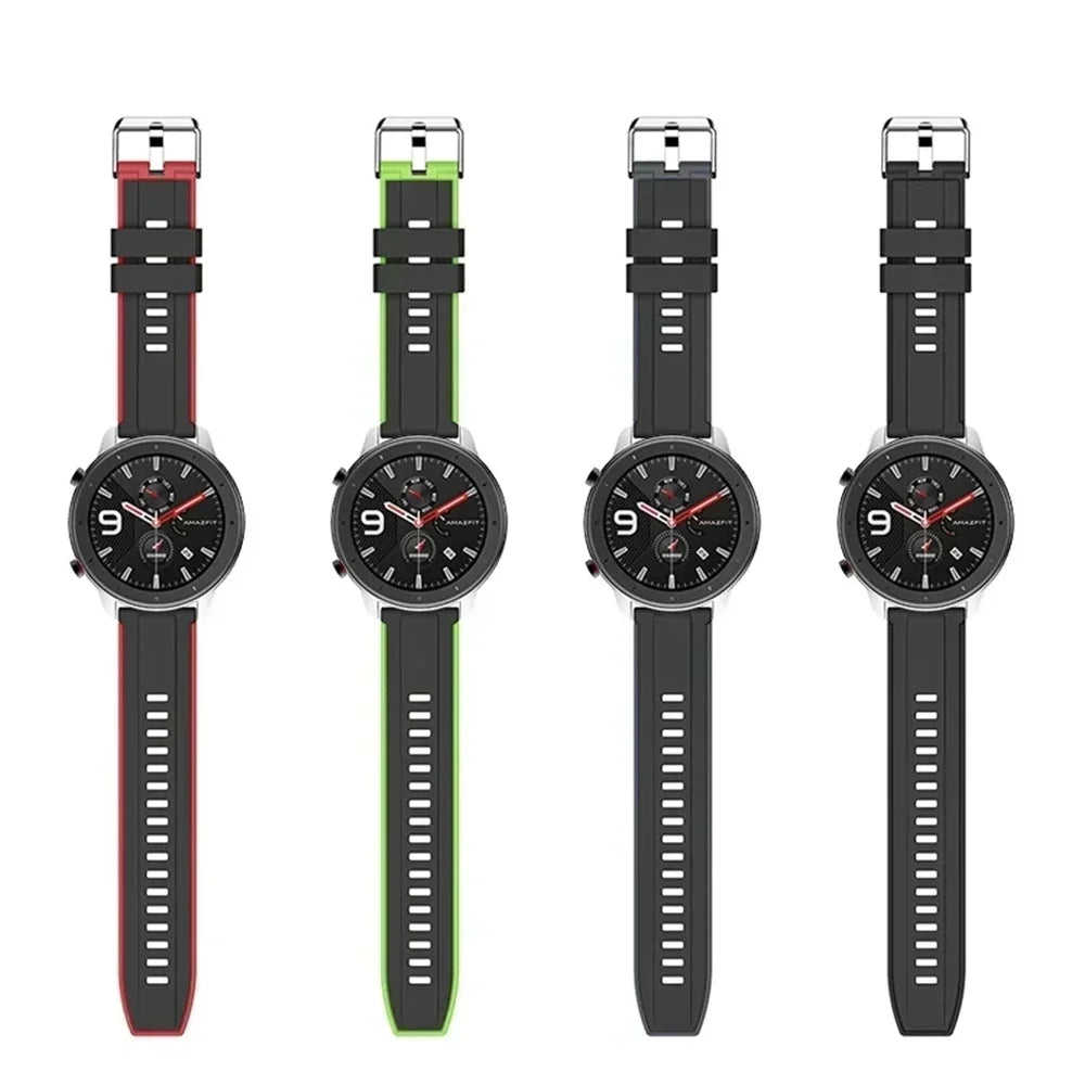 Silicone 22 20mm Watch Strap for HUAWEI WATCH GT 4 Pro 46mm Band GT 3 SE 2 42mm HONOR Magic Watch4 GS 3 Pro Replacement Bracelet