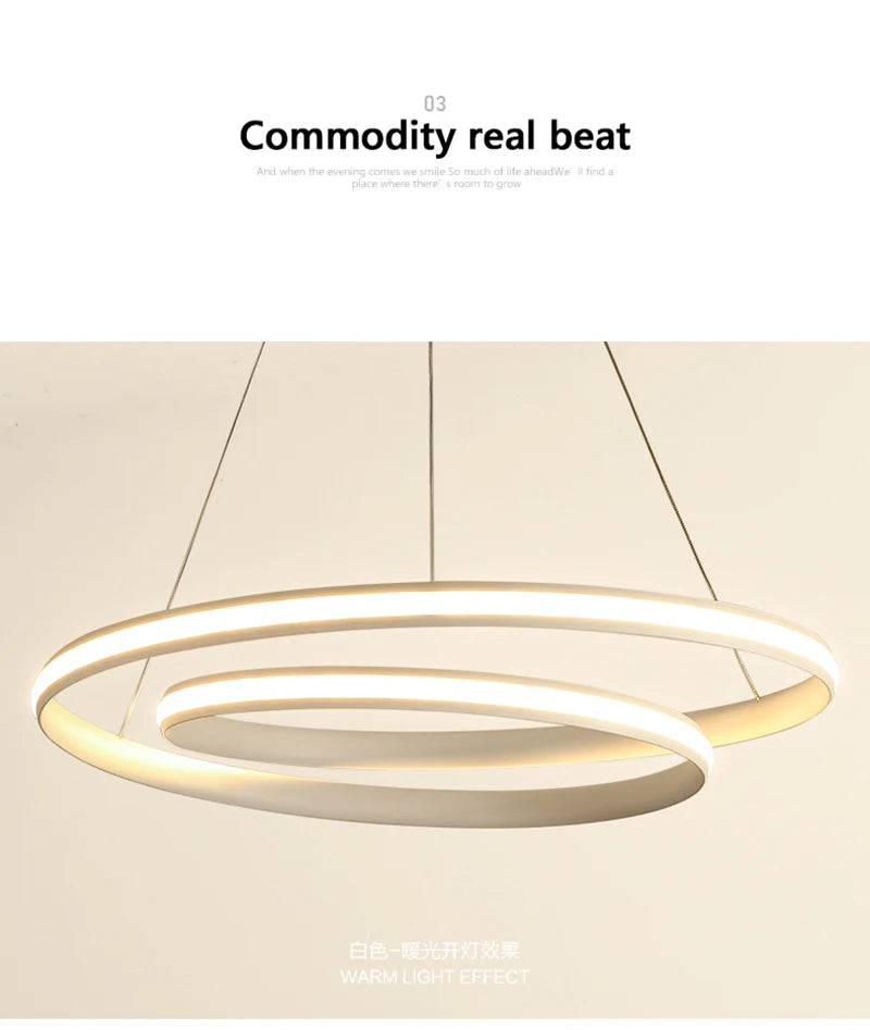 Modern led new simple ceiling chandelier living room bedroom dining room Nordic Chandelier