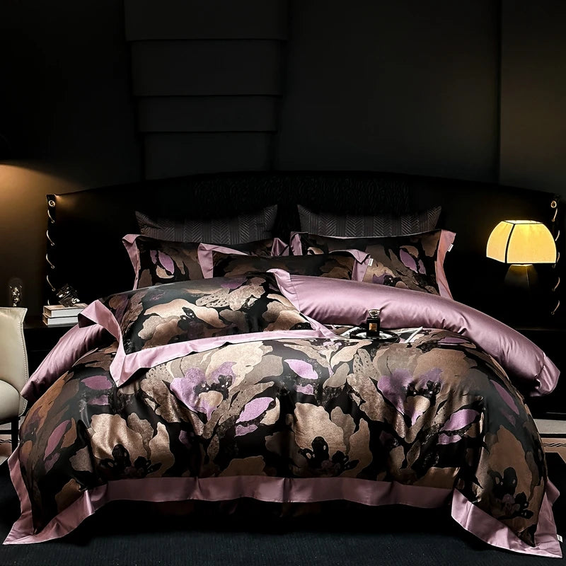 Luxury Jacquard Duvet Cover Set – 4-Piece Bedding Collection