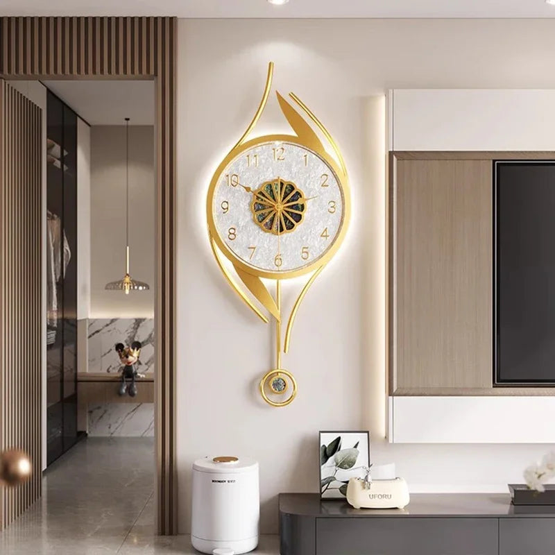 Luxury Wall Clock Art Mural – Elevate Your Space with Modern Nordic Style