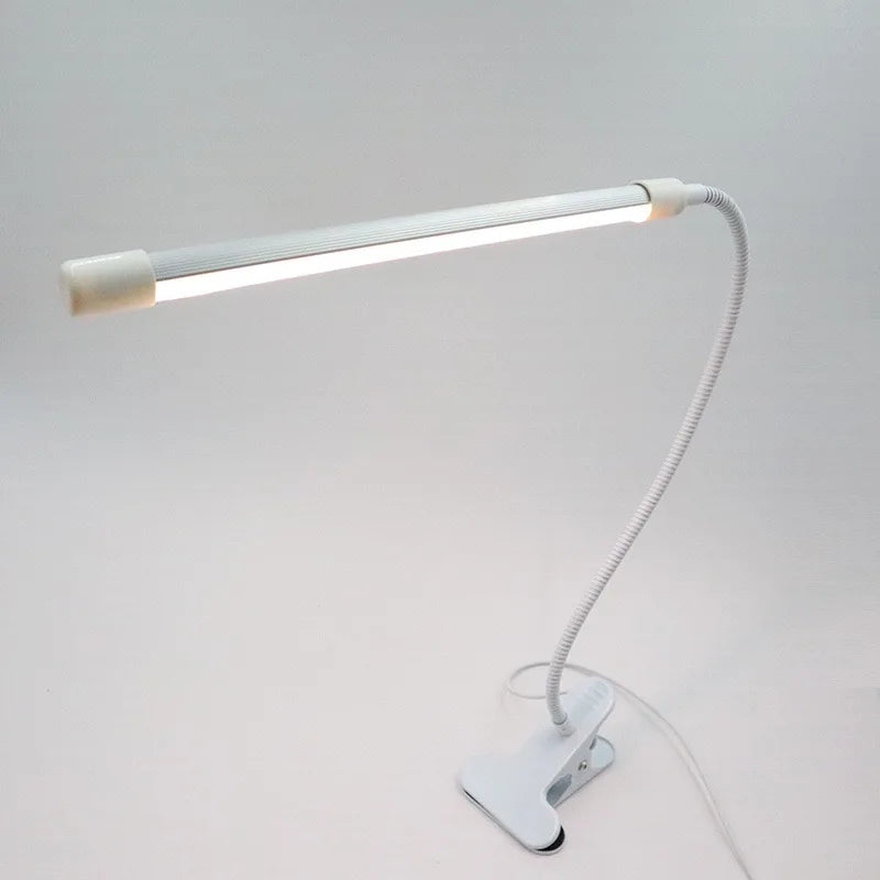 10W LED Desk Lamp with Clamp Dimmable Clip On Reading Light 10 Brightness Level 3 Lighting Modes Flexible Study Table Lamp USB