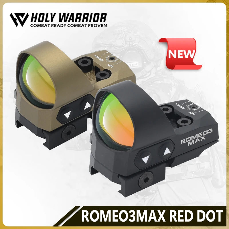 HW Tactical ROMEO3MAX 1x30 mm Open Reflex Sight 3MOA Red Dot Sight with Low-profile Picatinny Mount with Full Orginal Markings