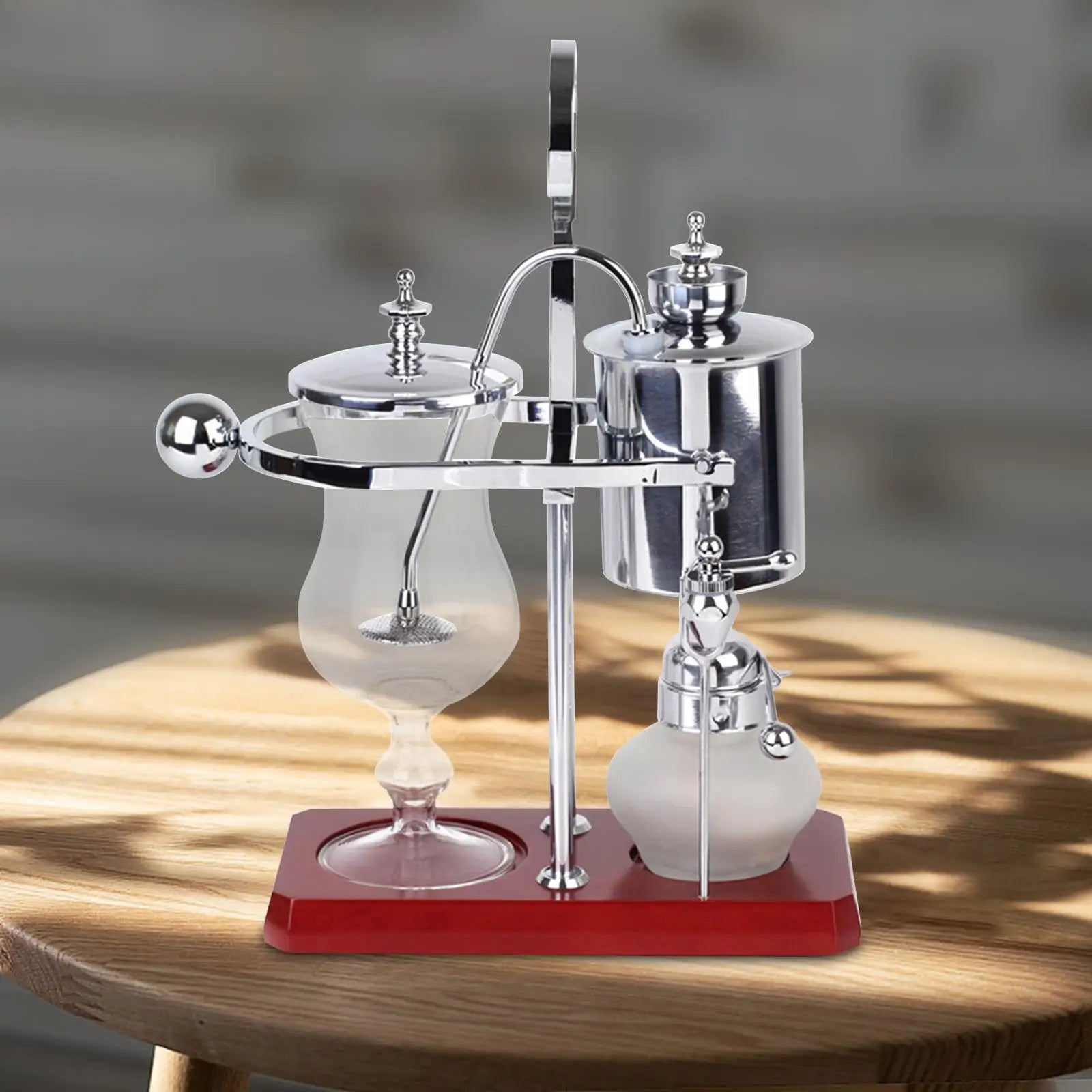 Belgium Brewing Machine Luxury Tabletop Classic Coffee Enthusiasts Vintage Siphon Coffee Maker for Bar Hotel Camping Office Home