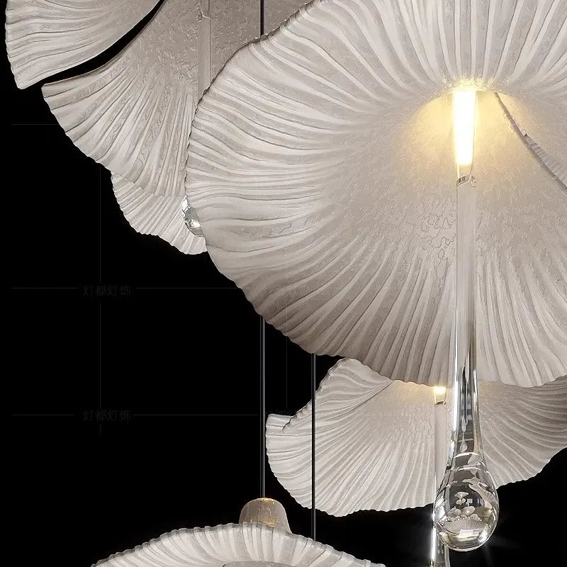 Personalized mushroom chandelier exquisite crystal light high-end atmospheric hotel lobby villa living room lighting