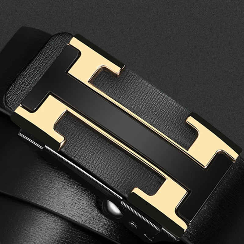 Men's Fashion Solid Split Leather Belt