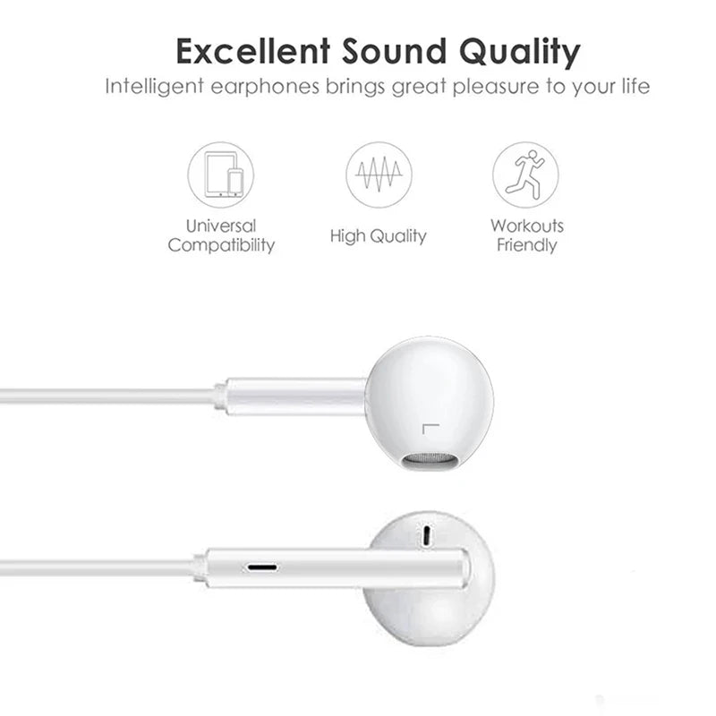 Luxury For Apple Headphones For iPhone 14 13 12 11 Pro Max Mini Earphones XR X XS Max 8 Plus Wired Bluetooth Earbuds Accessories