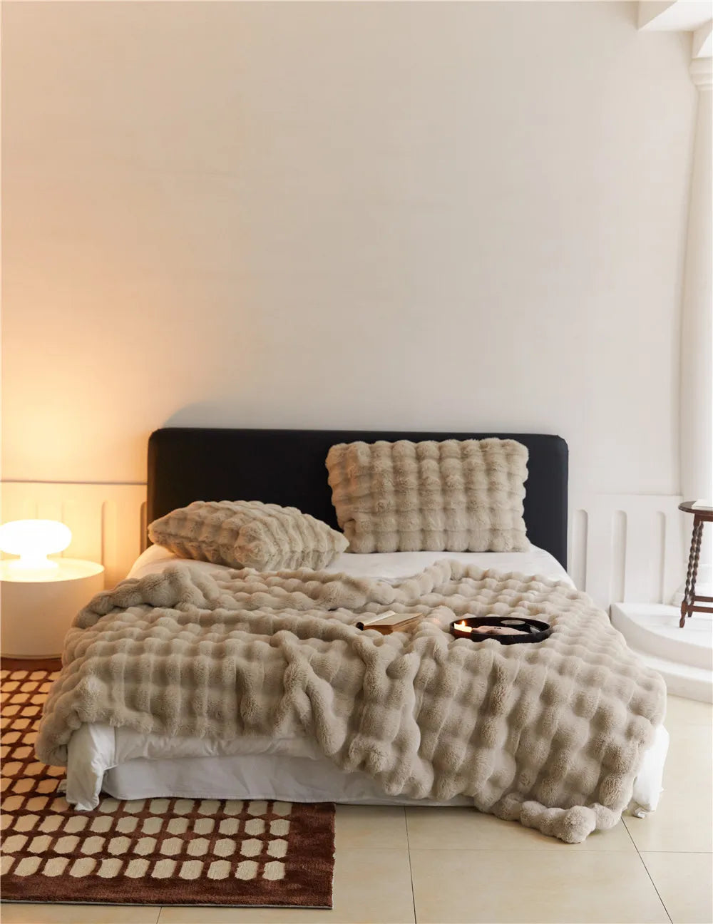 Warm Tuscan Imitation Fur Blanket for Winter Warmth Super Comfortable Bed Blankets High-end Warm Winter Blanket for Sofa