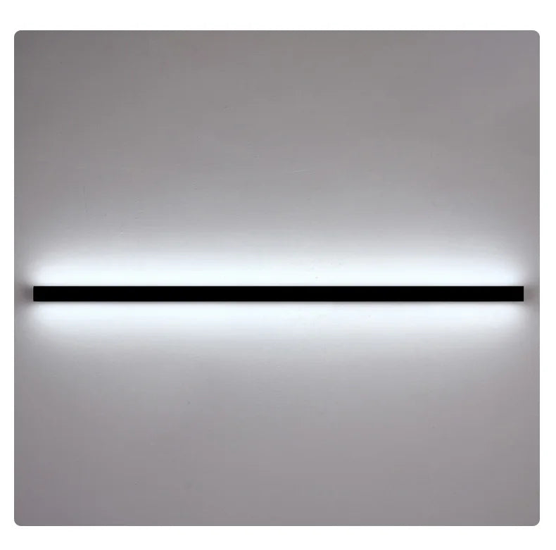 Wall lamp bedroom bedside Lights nordic decorative luminaires line minimalist light long strip black background wall light Room