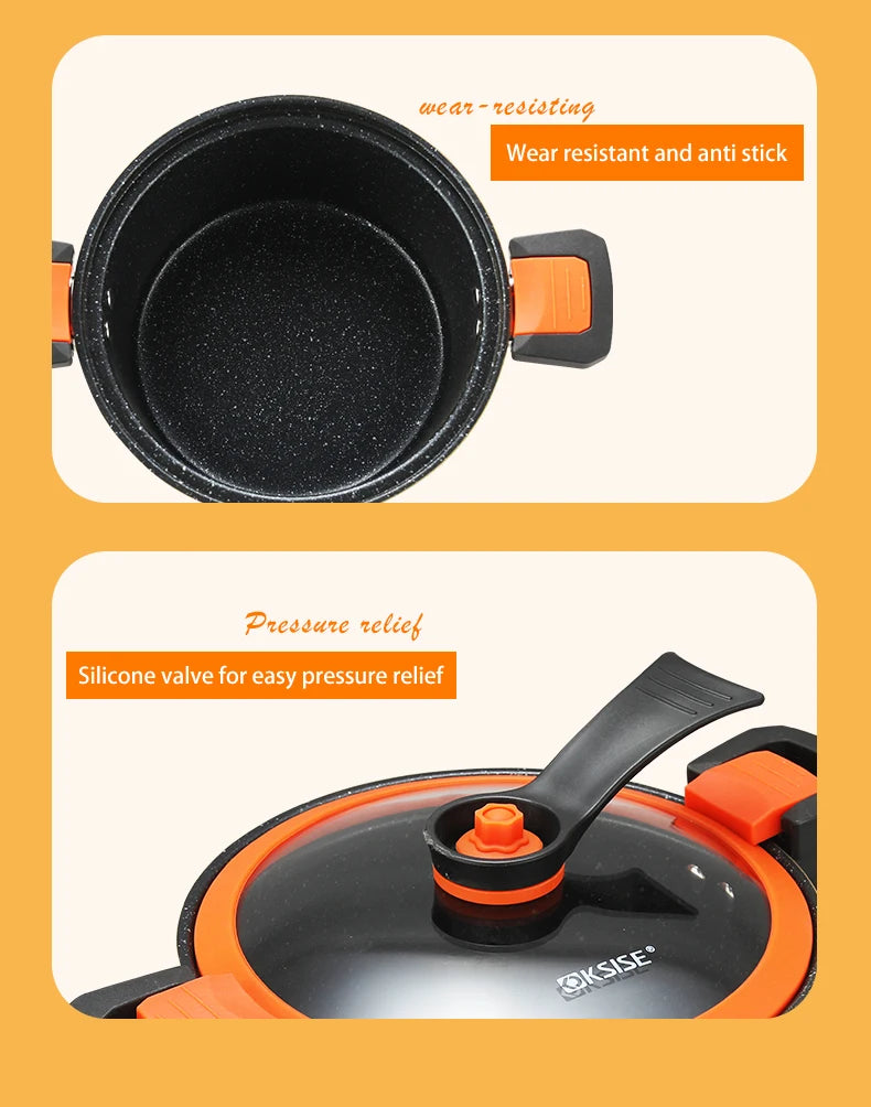 KSISE Brand Authentic Micro-Pressure Soup Pot & Cooking Pot - Non-Stick, Easy-to-Clean, Versatile, High-End, Stylish Cookware