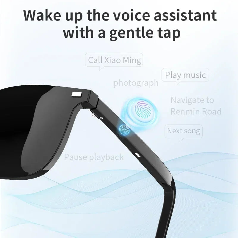 Camera Smart Glasses Bluetooth Call Voice Assistant Listen Music Glasses Smart Sports Polarized Sunglasses Anti-Blue Eyeglasses