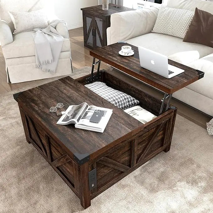 White Square Farmhouse Coffee Table