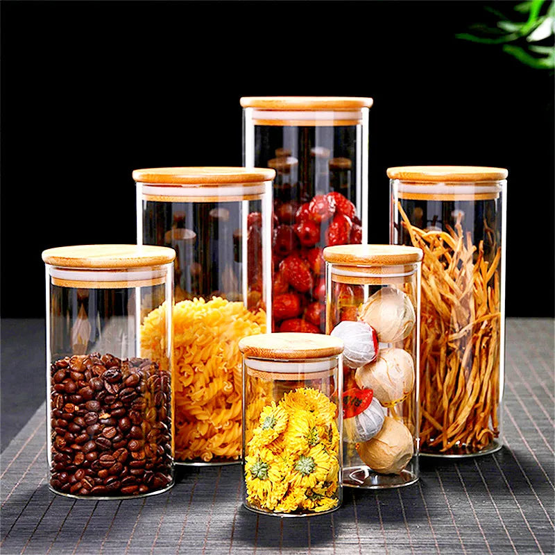 Glass Storage Jar with Bamboo Lid