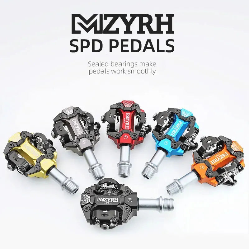 MZYRH Aluminum Sealed Bearings Bike Pedal For Road Bmx Mtb SPD Pedals Non-Slip Waterproof Self-locking Bicycle Pedals