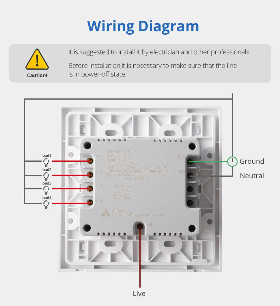 Zemismart Tuya Zigbee Smart 1 2 3 4 6 Gangs Light Switch Brazilian Wall Interrupter Alexa Google Home Smart Life App Control