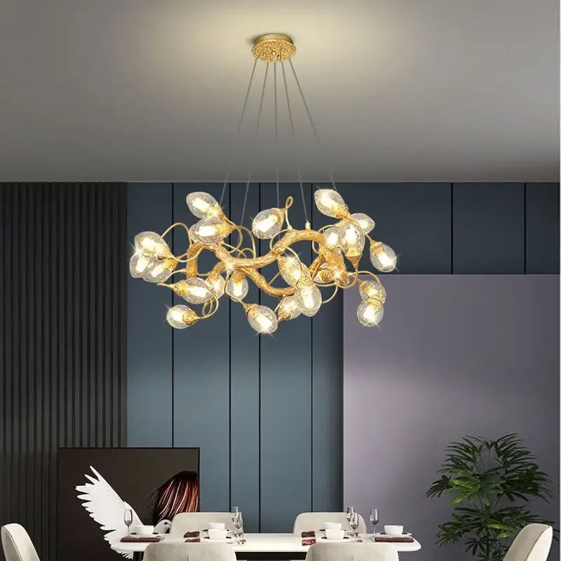 Modern LED All Fruiter Dinosaur Egg Ceiling Chandeliers Living Dining Room Pendent Lamp Home Decor Hanging Light Luster Fixtures