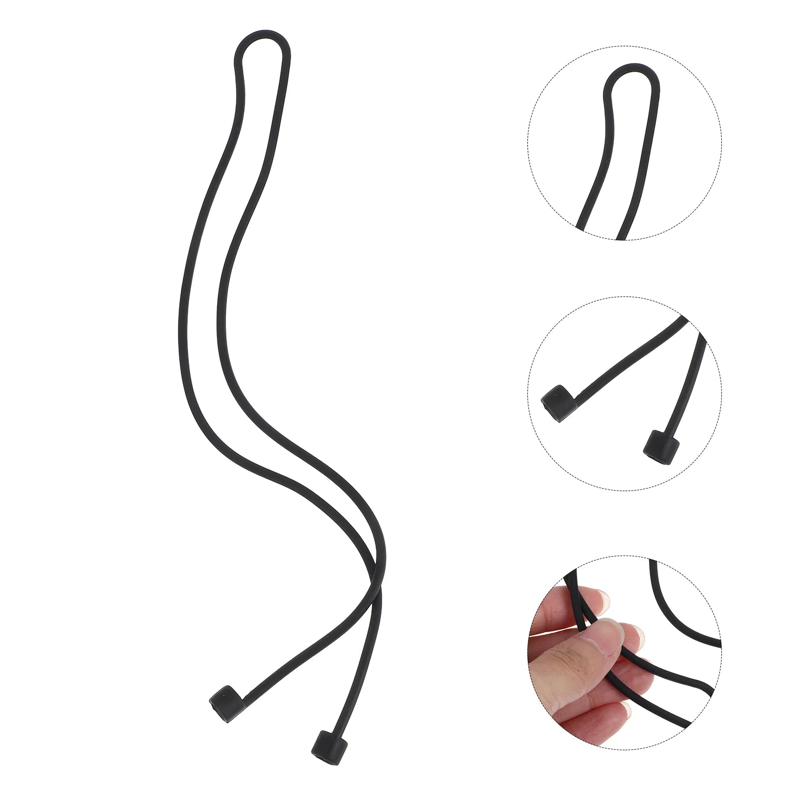 Accessories Snoring Headphone Lanyard Travel Ear Buds Loop Earplugs under Desk Hanger 5300X070X030CM Silica Gel Silicone