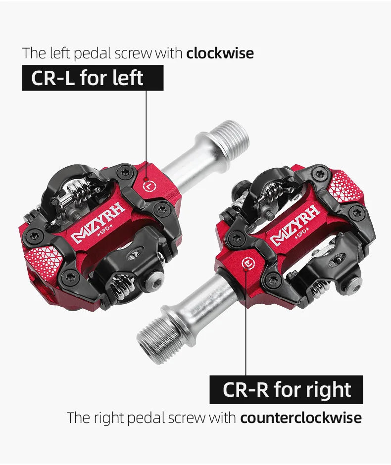 MZYRH Aluminum Sealed Bearings Bike Pedal For Road Bmx Mtb SPD Pedals Non-Slip Waterproof Self-locking Bicycle Pedals