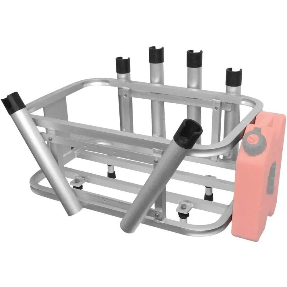 Extreme Max Jet Ski PWC Fishing Rod Rack and Cooler Combo - Compatible with RotoPax Fuel Can Mounts